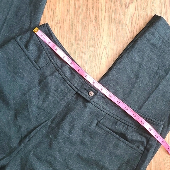 Bianca Nygard 75% Wool Blend Pleated Charcoal Gray Womens Dress Pants Sz 12 Tall - Picture 5 of 15